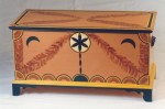 Pennsylvania-German folk art blanket box, reproduced for Joseph Schneider Haus schools program