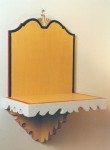Painted pine clock shelf in the Wilno-Polish style